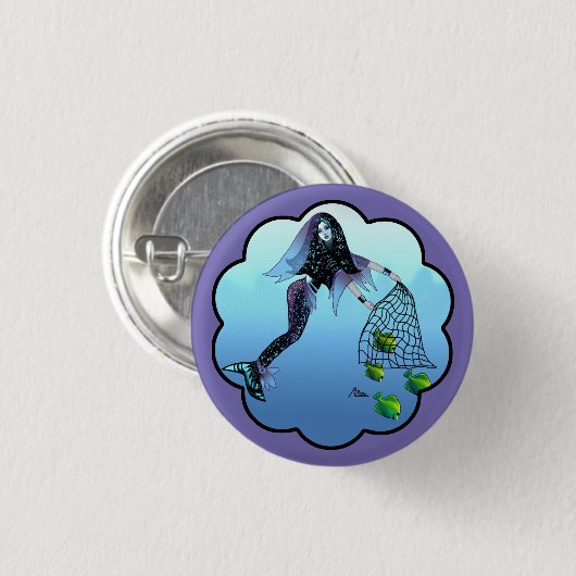 Freedom Mermaid Button (Voorkant /achterkant)