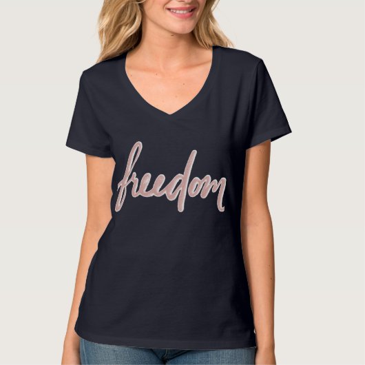 FREEDOM Minimal Text DesignT-Shirt T-shirt (Voorkant)