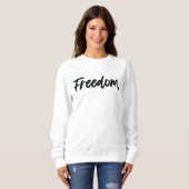 Freedom. Minimalist Black Trui (Voorkant volledig)