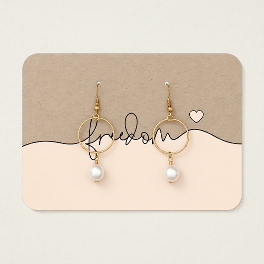 Freedom Minimalist Jewelry Display Card