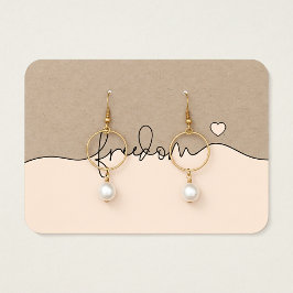 Freedom Minimalist Jewelry Display Card Visitekaartje