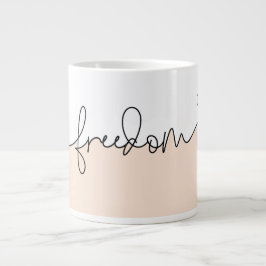 Freedom Minimalist Typography Design Extra Grote Beker