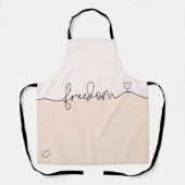 Freedom Minimalist Typography Design Schort (Voorkant)