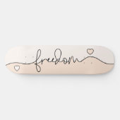Freedom Minimalist Typography Design Skateboard (Horizontaal)