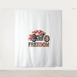 Freedom Motorcycle Flames Wandkleed