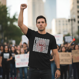 Freedom Over Biometrics - Human Rights T-shirt