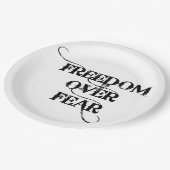 Freedom Over Fear Papieren Bordje (Gekanteld)