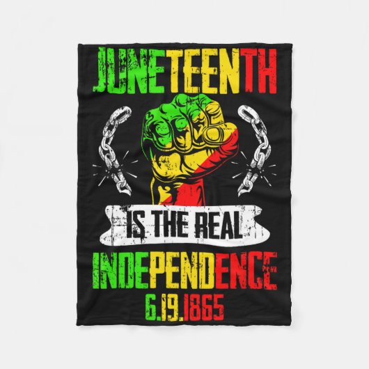 Freedom Pride Juneteenth is de echte onafhankelijk Fleece Deken (Voorkant)