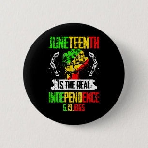 Freedom Pride Juneteenth is de echte onafhankelijk Ronde Button 5,7 Cm