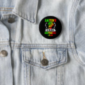 Freedom Pride Juneteenth is de echte onafhankelijk Ronde Button 5,7 Cm (In situ)