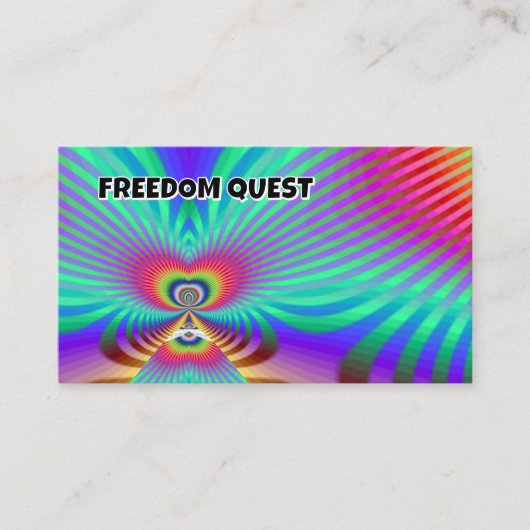 FREEDOM QUEST (je kunt de woorden veranderen) Visitekaartje (Voorkant)