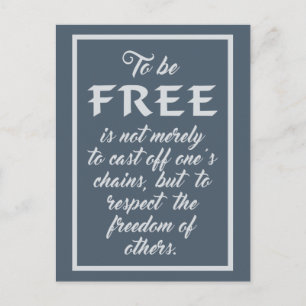 Freedom Quote-briefkaart Briefkaart