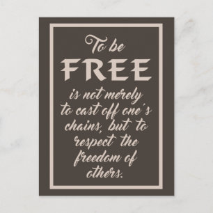 Freedom Quote-briefkaart Briefkaart