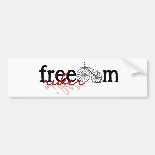 Freedom Rider Bicycle Bumpersticker (Voorkant)