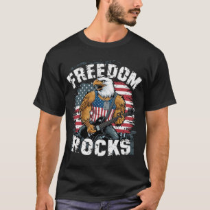 Freedom Rocks Patriotic USA T-shirt