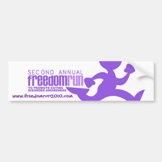 Freedom run bumper sticker (Voorkant)