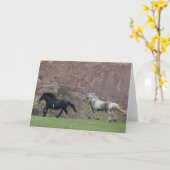 Freedom Run - Galloping naar Freedom Wenskaart Kaart (Gele Bloem)