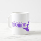 Freedom run Logo White Mok (Voorkant links)