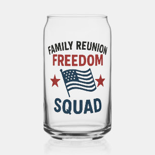 Freedom Squad Familie Reünie T-shirt – USA Patriot Blikvorm Glas