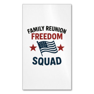 Freedom Squad Familie Reünie T-shirt – USA Patriot Magnetisch Visitekaartje
