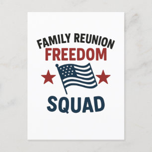 Freedom Squad Familie Reünie T-shirt – USA Patriot Uitnodiging Briefkaart