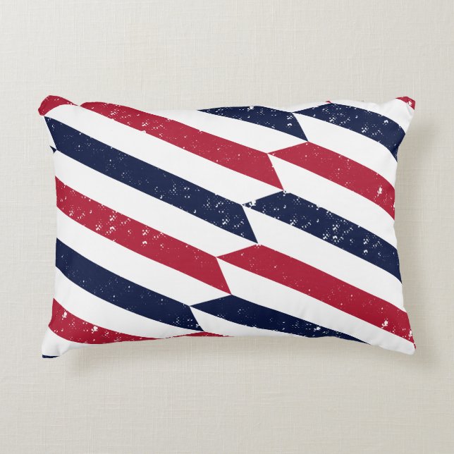 Freedom Steps – Coussin géométrique décoratif USA (Devant)