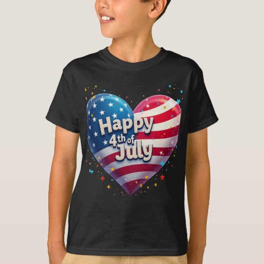 Freedom Threads: moedige Amerikaanse trots Prints T-shirt (Voorkant)