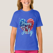 Freedom Threads: moedige Amerikaanse trots Prints T-shirt (Voorkant)