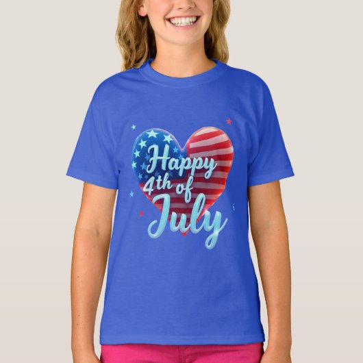 Freedom Threads: moedige Amerikaanse trots Prints T-shirt (Voorkant)