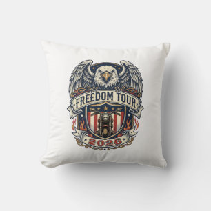 Freedom Tour 2026 Vintage Eagle Motorfiets Kussen
