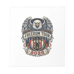 Freedom Tour 2026 Vintage Eagle Motorfiets Notitieblok