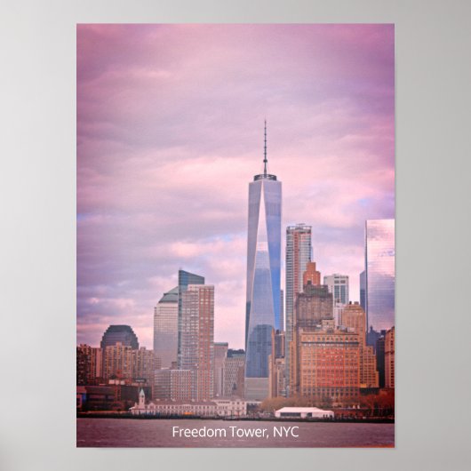 Freedom Tower Manhattan New York Cityscape Poster (Voorkant)