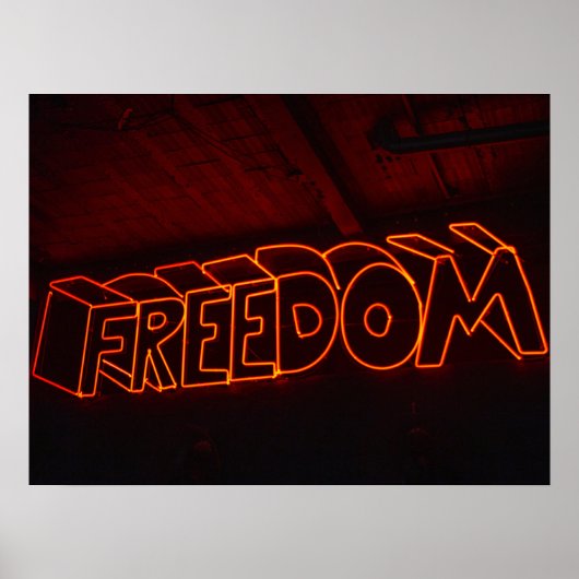 Freedom Typographic Afbeelding Word Text Art Poster (Voorkant)