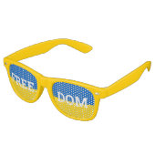 FREEDOM & Ukraine Drapeau rétro Shades / Lunettes (Angulaire)