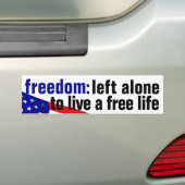 Freedom (v.2 vlag) Bumpersticker (Op auto)