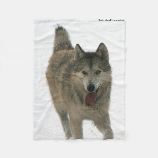 Freedom Wolf Arctic Fleece Blanket Deken (Voorkant)
