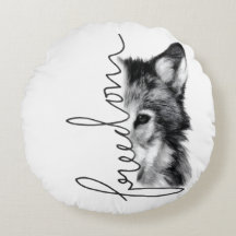 Freedom Wolf Minimal Lijn Kunst -