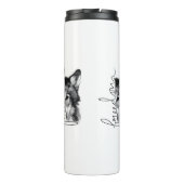 Freedom Wolf Minimal Line Art - Thermosbeker (Achterkant)