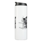 Freedom Wolf Minimal Line Art - Thermosbeker (Geroteerd rechts)