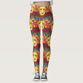 Freedom Yellow smiley face Leggings (Voorkant)