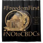 #FreedomFirst: Liberty Wallet - Embrace Freedom Douchegordijn (Voorkant)