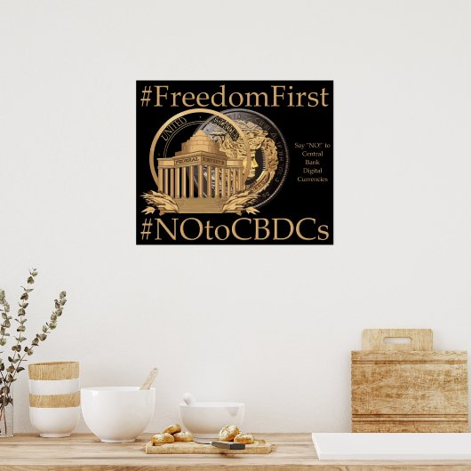 #FreedomFirst: Liberty Wallet - Embrace Freedom Poster (Keuken)