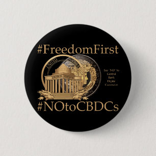 #FreedomFirst: Liberty Wallet - Embrace Freedom Ronde Button 5,7 Cm
