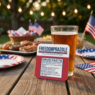 Freedomprazole Grappige 4 juli Onderzetters