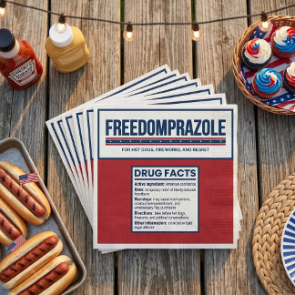 Freedomprazole Grappige 4 juli Patriottische Serve Servet