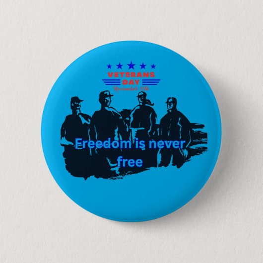 Freedom's Defenders Azure Ronde Button 5,7 Cm (Voorkant)