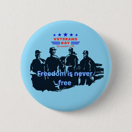 Freedom's Defenders baby blue Ronde Button 5,7 Cm