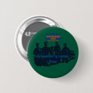 Freedom's Defenders jager groen Ronde Button 5,7 Cm