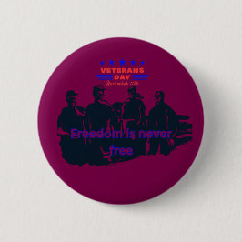 Freedom's Defenders wine colored Ronde Button 5,7 Cm