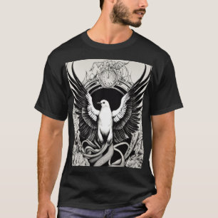 Freedom's Flight: Duif ontsnapt uit het embleem va T-shirt